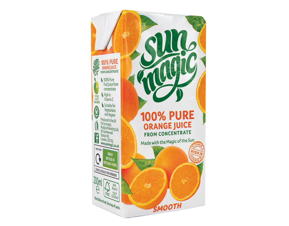 Orange 200ml Carton Sunmagic